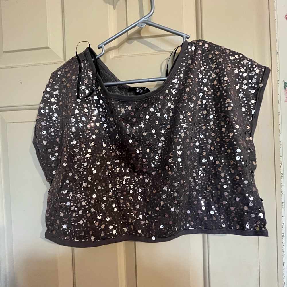 Sequin crop top